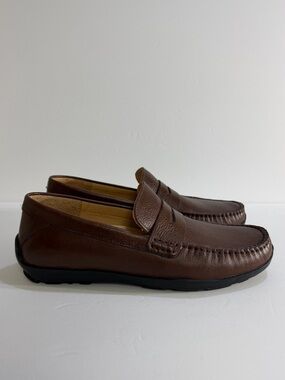 Samuel Hubbard Leather Penny Loafers Brown Comfort Driving Shoes Men’s 10.5W